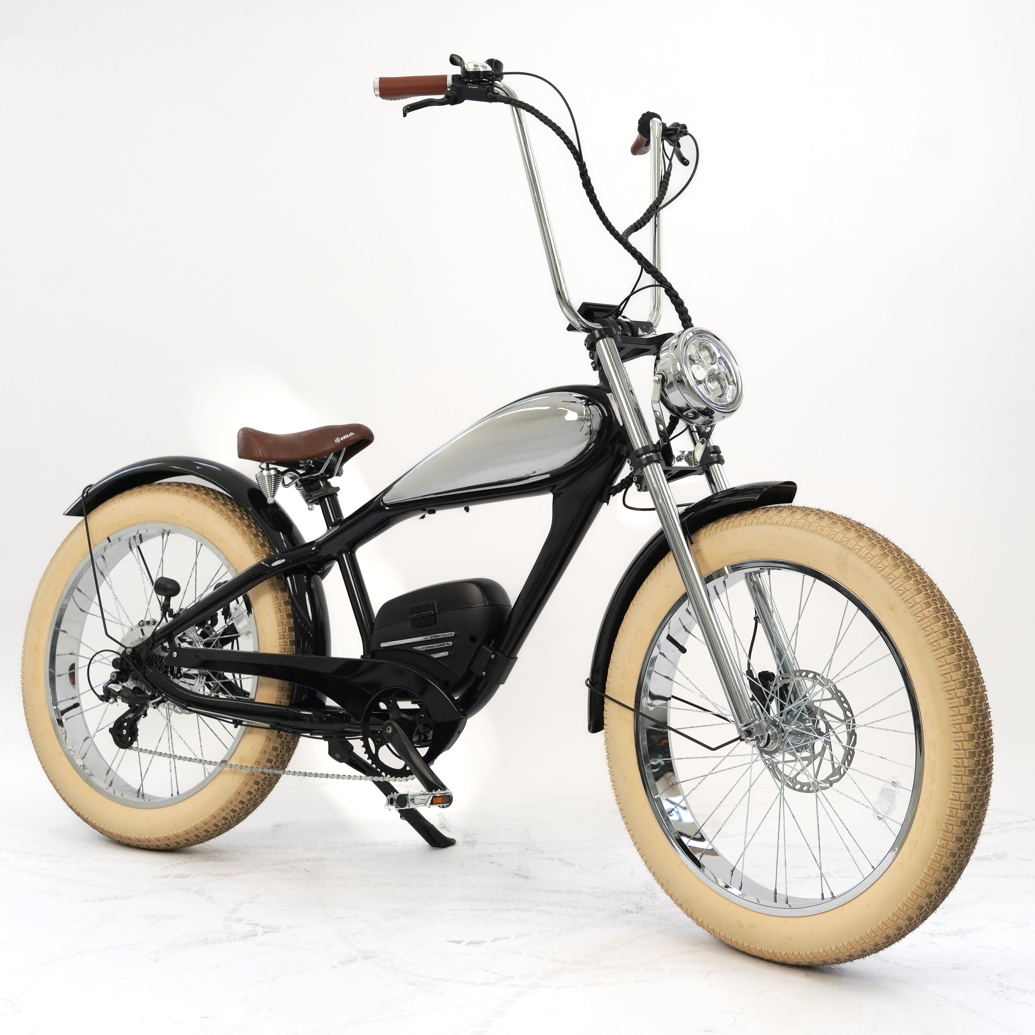 Electric Fat Bike Meet New Chrome BSKS16 with High Handlebar