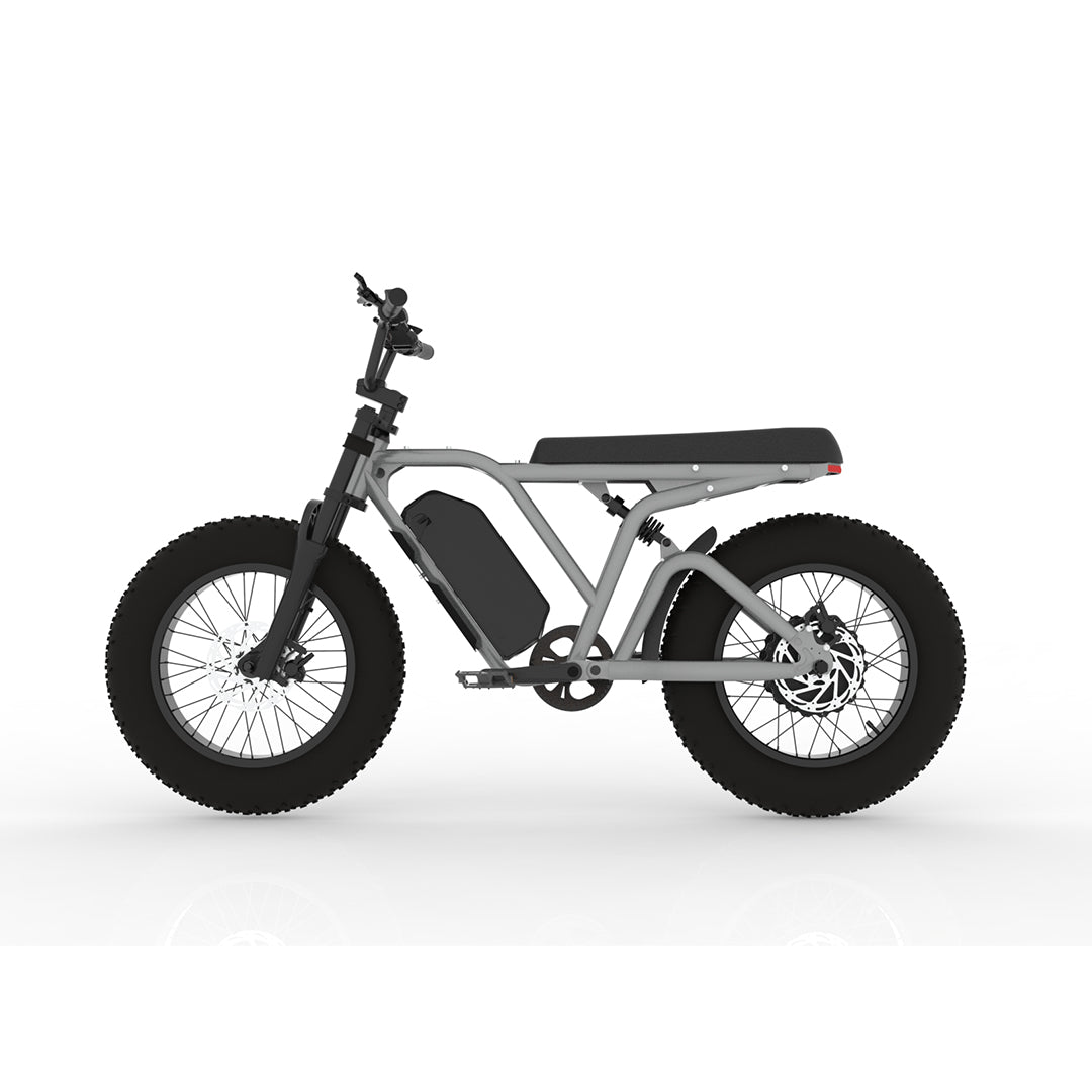 Electric bike with fat tires on a white background