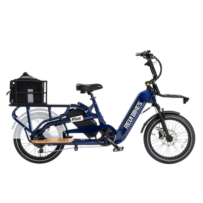 electric cargo bike with rear basket